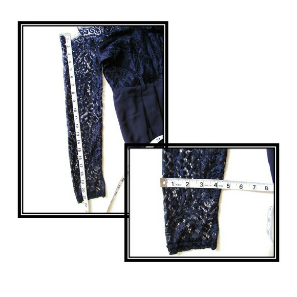 Navy Jumpsuit Romper Lace Off Shoulder Lady Summer - Picture 5 of 7